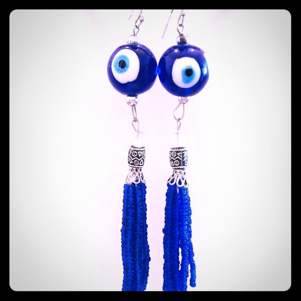 Custom made Evil Eye Turkish Earrings